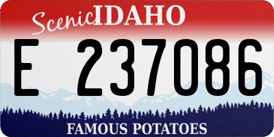 ID license plate E237086