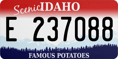 ID license plate E237088