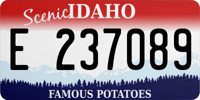 ID license plate E237089
