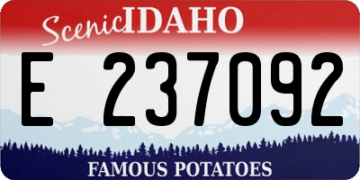 ID license plate E237092