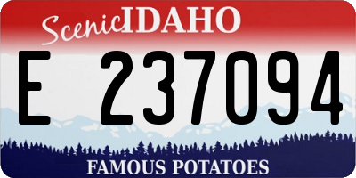 ID license plate E237094