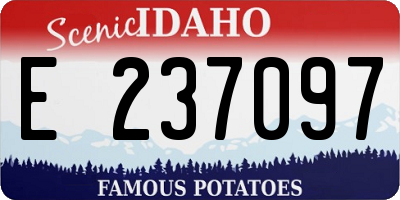 ID license plate E237097