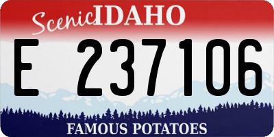 ID license plate E237106