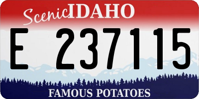ID license plate E237115
