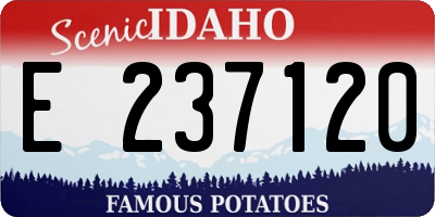 ID license plate E237120