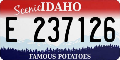 ID license plate E237126