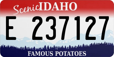 ID license plate E237127