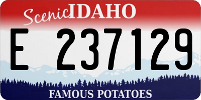 ID license plate E237129