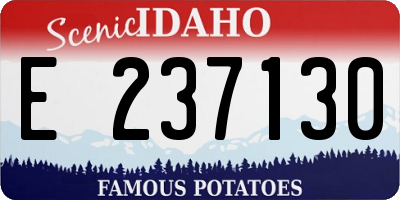 ID license plate E237130