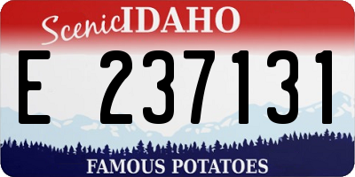 ID license plate E237131