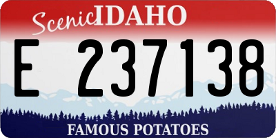 ID license plate E237138