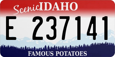 ID license plate E237141