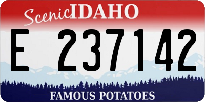 ID license plate E237142