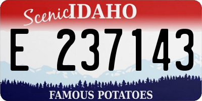 ID license plate E237143