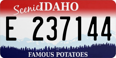 ID license plate E237144