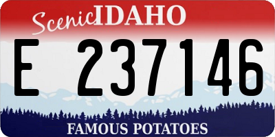 ID license plate E237146