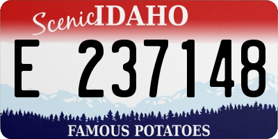 ID license plate E237148