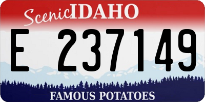 ID license plate E237149
