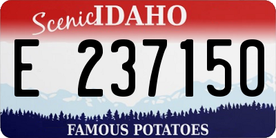 ID license plate E237150