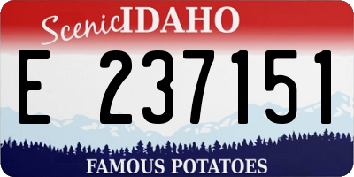 ID license plate E237151