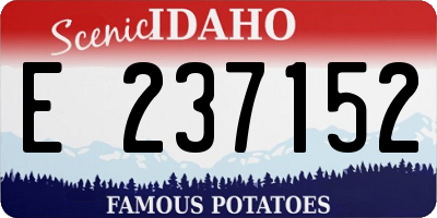 ID license plate E237152