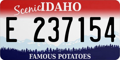 ID license plate E237154