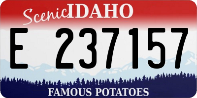 ID license plate E237157