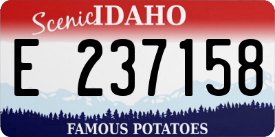 ID license plate E237158