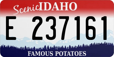 ID license plate E237161