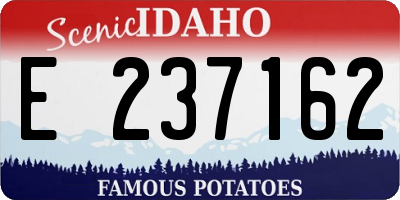 ID license plate E237162