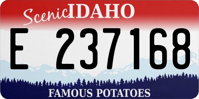 ID license plate E237168