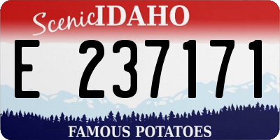 ID license plate E237171