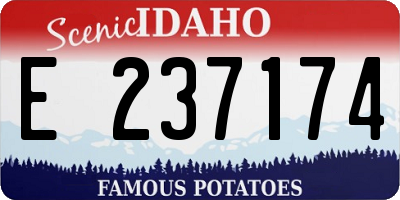 ID license plate E237174