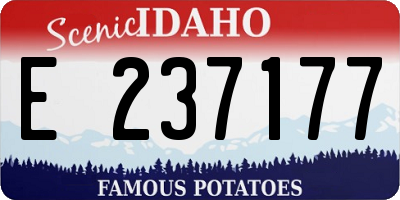 ID license plate E237177