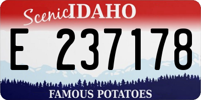 ID license plate E237178