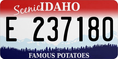 ID license plate E237180
