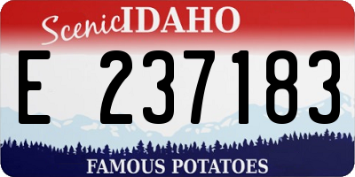 ID license plate E237183