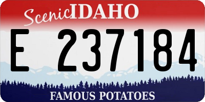 ID license plate E237184