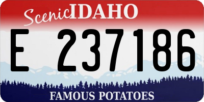 ID license plate E237186