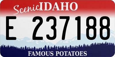 ID license plate E237188