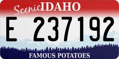 ID license plate E237192