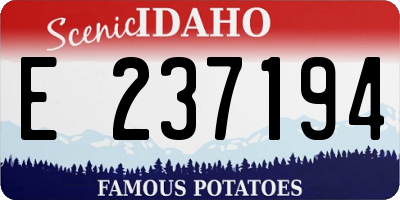 ID license plate E237194