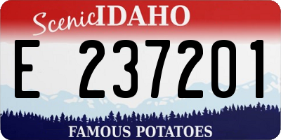 ID license plate E237201