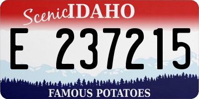 ID license plate E237215