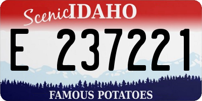 ID license plate E237221
