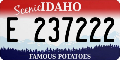 ID license plate E237222