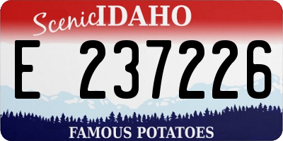 ID license plate E237226
