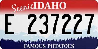 ID license plate E237227