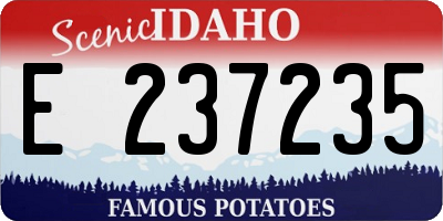 ID license plate E237235