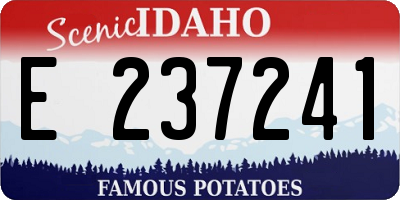 ID license plate E237241